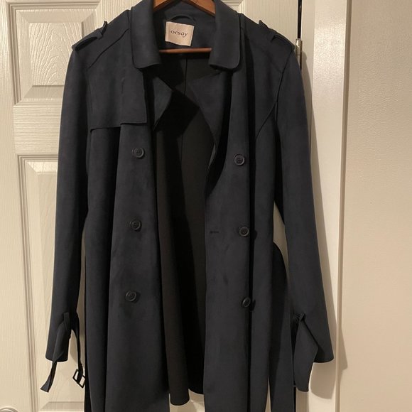 ORSAY - trench coat  size  EUR 42 (L-XL), black color - NEW - Picture 3 of 8